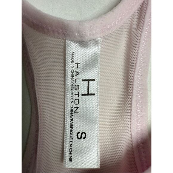 HALSTON Women's Large Seamless Mesh Racer Back Comfort Bra Pink Sz S - Picture 3 of 9